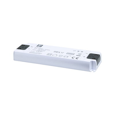 White plastic LED power supply with terminal connectors, energy-efficient LED driver for lighting