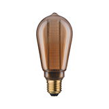 Vintage LED-Lampe mit braunem Glas und E27-Fassung für dekorative Beleuchtung