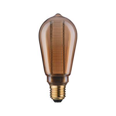 Vintage LED-Lampe mit braunem Glas und E27-Fassung für dekorative Beleuchtung