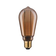 Vintage LED-Lampe mit braunem Glas und E27-Fassung für dekorative Beleuchtung