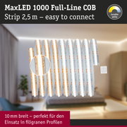 MaxLED 1000 Full-Line COB LED-Lichtstreifen 2,5 m mit einstellbarem Weißton, 10 mm breit für filigrane Profile