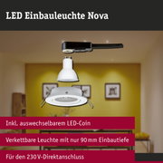 LED Einbauleuchte 3-Step-Dim Nova schwenkbar rund 84mm 50° GU10 6,5W 460lm 230V dimmbar 2700K Weiß matt