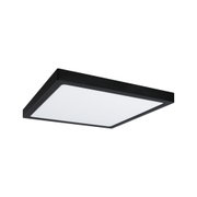 Schwarze quadratische LED-Deckenleuchte mit weißem Diffusor aus Kunststoff für modernes Raumlicht