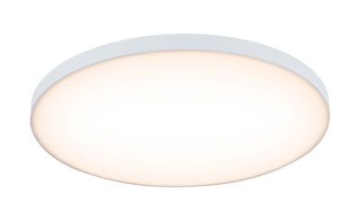Round white LED ceiling light with warm white glow for modern rooms and energy-efficient lighting.