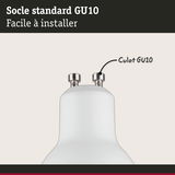 Socle de lampe GU10 blanc en céramique avec contacts métalliques, facile à installer, standard GU10