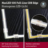 MaxLED 500 Full-Line COB Edge LED-Lichtstreifen mit nahtloser 90° Ecke und homogener Tageslichtfarbe
