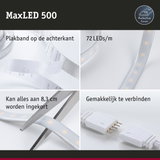 MaxLED 500 LED-strip met beschermkap, 72 LEDs per meter, zelfklevend en eenvoudig te verbinden