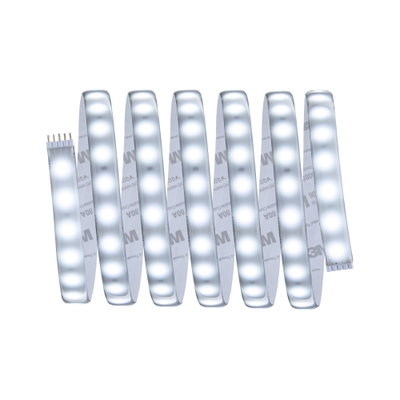 Flexible LED strip light with white LEDs and 4-pin connector for versatile lighting applications
