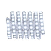 Flexible LED strip with white LEDs and transparent material for versatile lighting applications