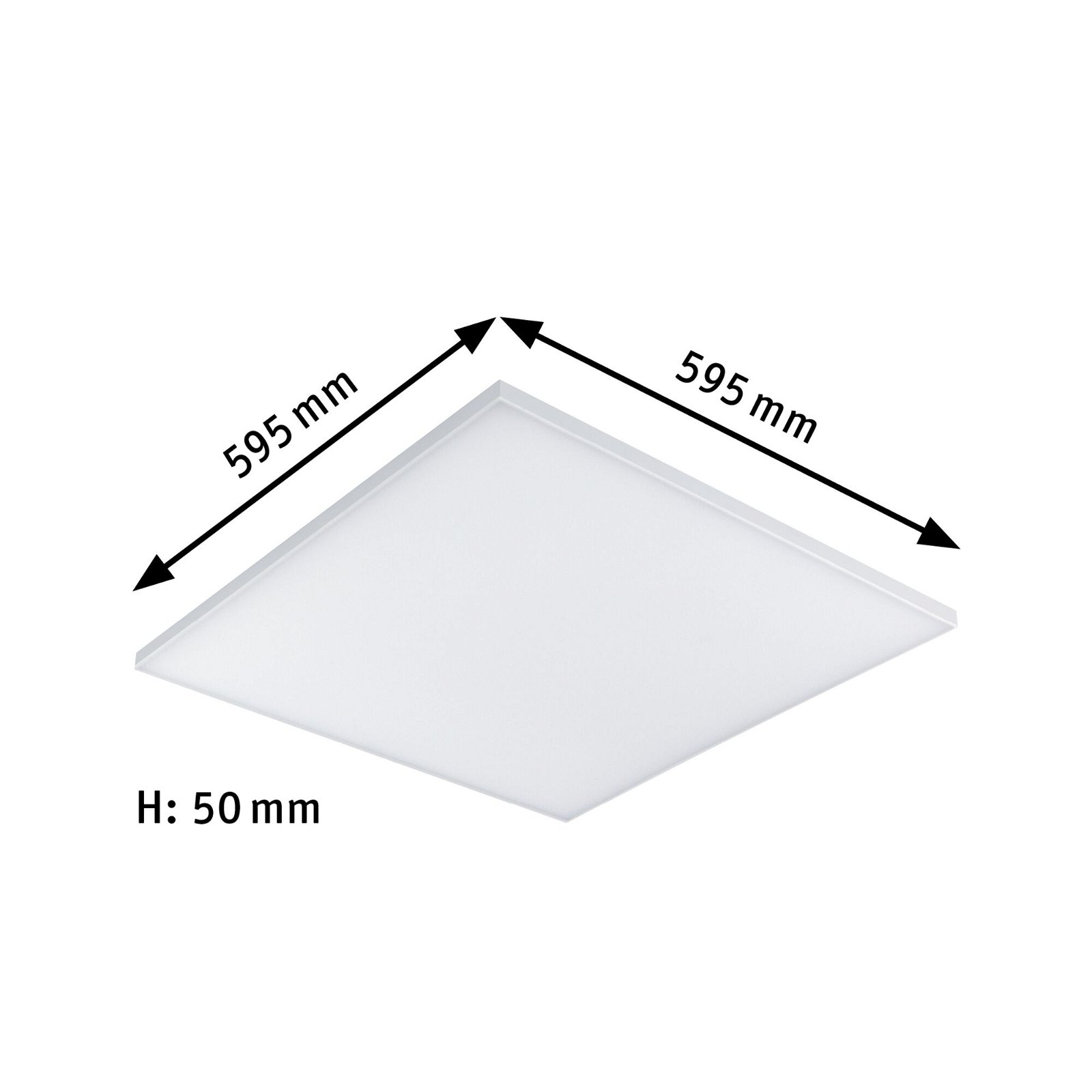 LED Panel Smart Home Zigbee Velora eckig 595x595mm 19,5W 2200lm Tunable White Weiß matt dimmbar
