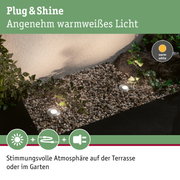 Plug & Shine LED-Gartenstrahler mit warmweißem Licht für stimmungsvolle Terrasse und Gartenbeleuchtung