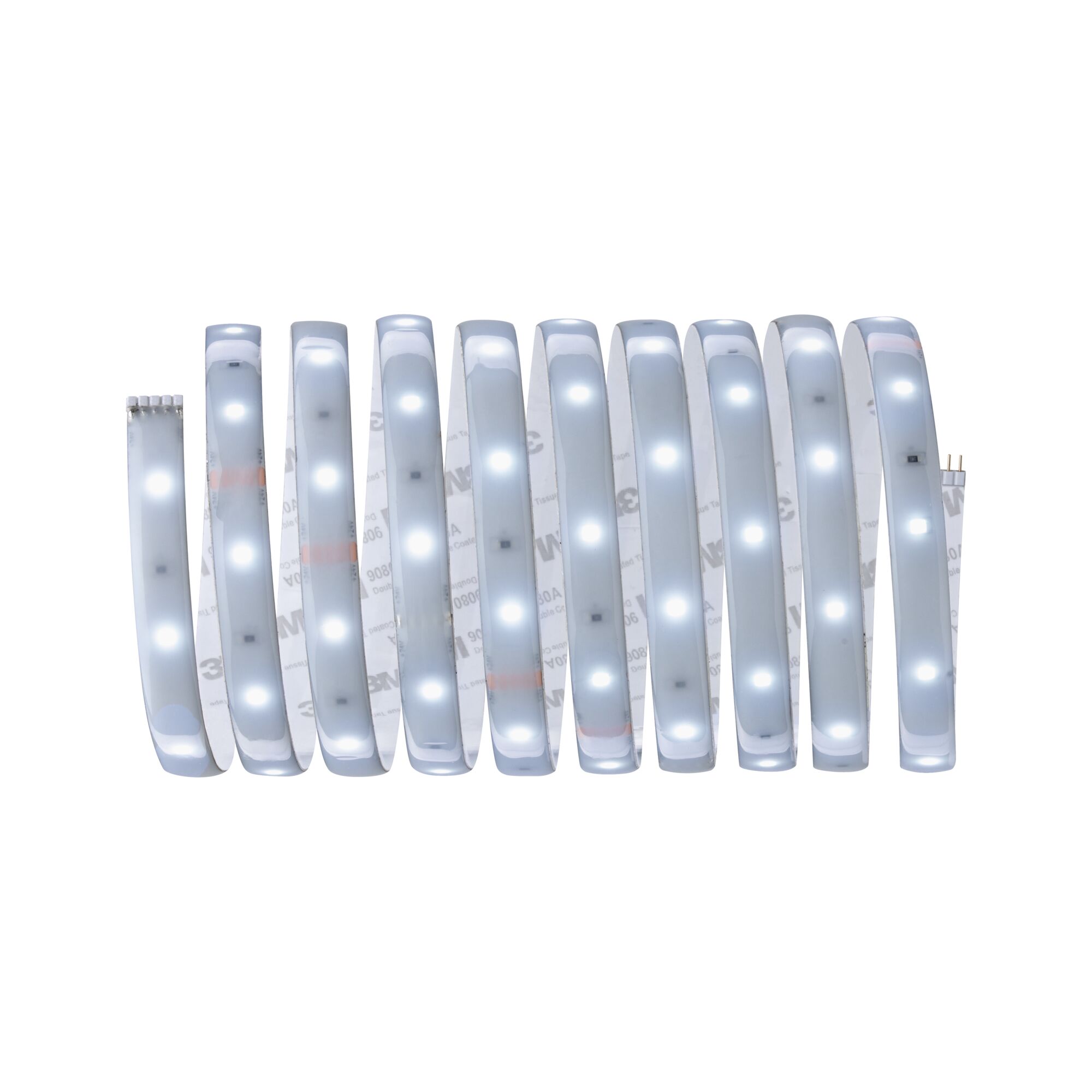 Flexibler LED-Lichtstreifen mit weißen LEDs und selbstklebender Rückseite für vielseitige Beleuchtungslösungen