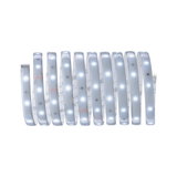 Flexible LED strip light with white LEDs and adhesive backing for versatile lighting applications