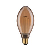 Vintage amber glass LED bulb with E27 base for decorative lighting and warm ambiance