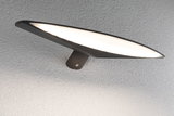 Black LED wall light with wide oval diffuser for modern indoor lighting solutions