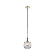 Lampa wisząca ze szklanym kloszem i mosiężnym metalem, nowoczesny design do wnętrz