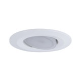 Weißer Einbaustrahler aus Kunststoff mit schwenkbarem Lichtkopf für flexible Raumbeleuchtung