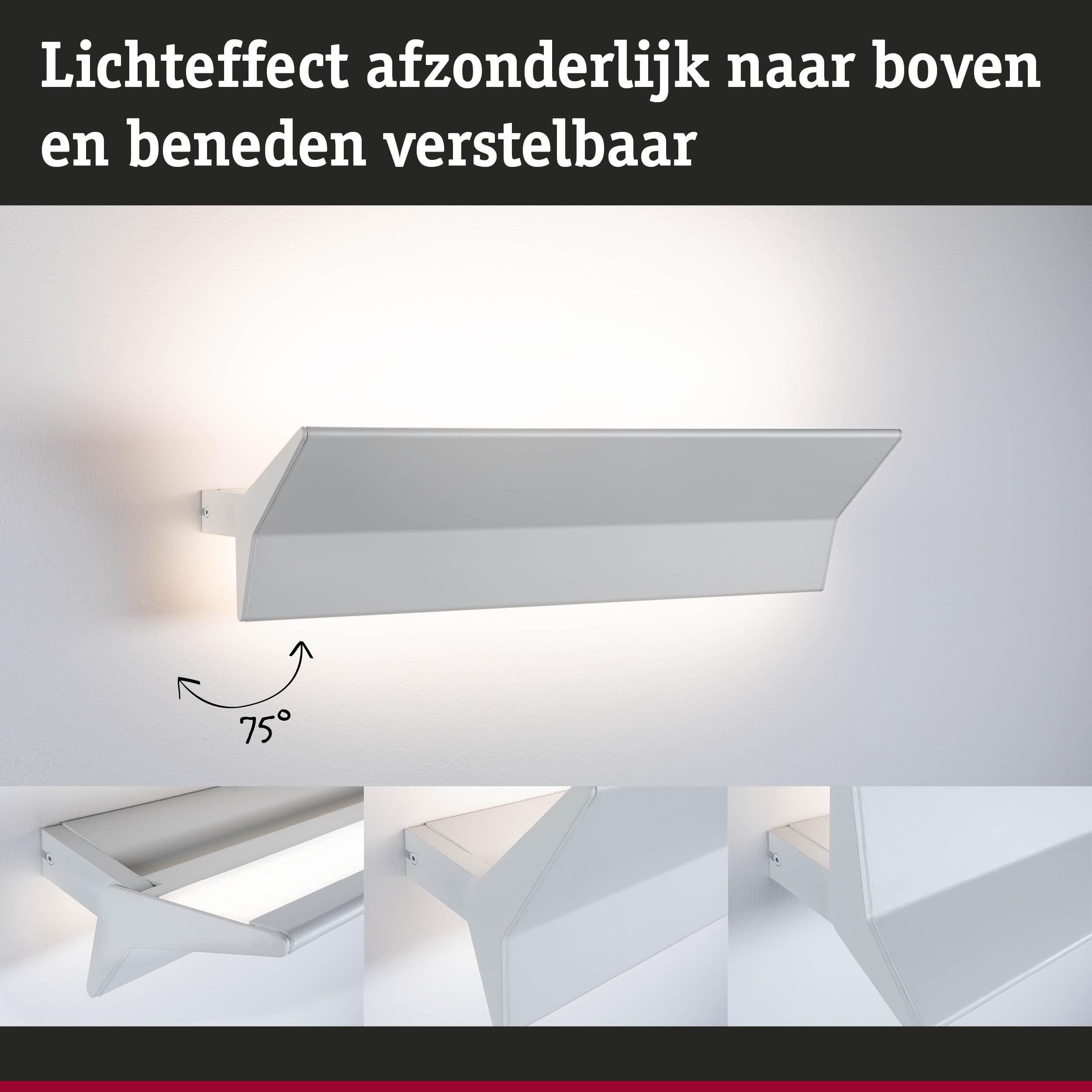 Witte aluminium wandlamp met verstelbare lichthoek tot 75 graden voor moderne verlichting