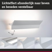 Witte verstelbare metalen wandlamp met licht naar boven en beneden voor moderne interieurs