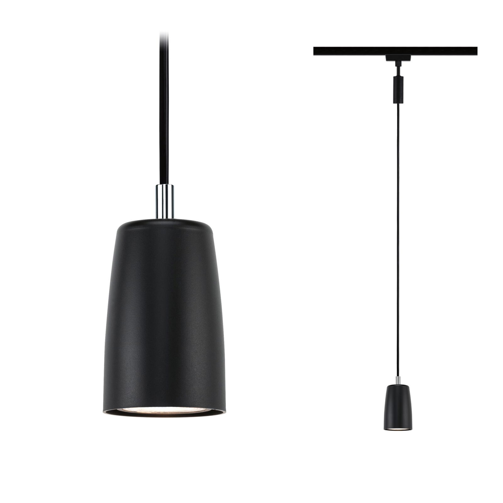 URail Pendants Cover GU10 max. 10W dimmable 230V Black matt