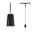 URail Pendants Cover GU10 max. 10W dimmable 230V Black matt Black metal pendant light with cylindrical shade and black cord for modern interior lighting