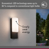 Modern black and white LED outdoor wall light with energy-saving technology for garden lighting
