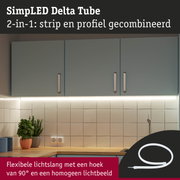 Flexibele LED-lichtslang met 90° hoek en homogeen lichtbeeld voor keukenverlichting