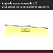Applique LED moderne en métal argenté avec angle de rayonnement de 120 degrés pour éclairage mural