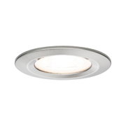 Rundes Einbau-LED-Leuchtmittel aus gebürstetem Edelstahl mit warmweißem Licht für moderne Beleuchtung