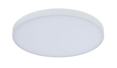 Rund hvid LED-loftslampe med mat plast diffuser til moderne rumbelysning