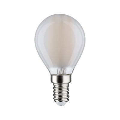 Small frosted light bulb with E14 base and clear glass for energy-efficient lighting
