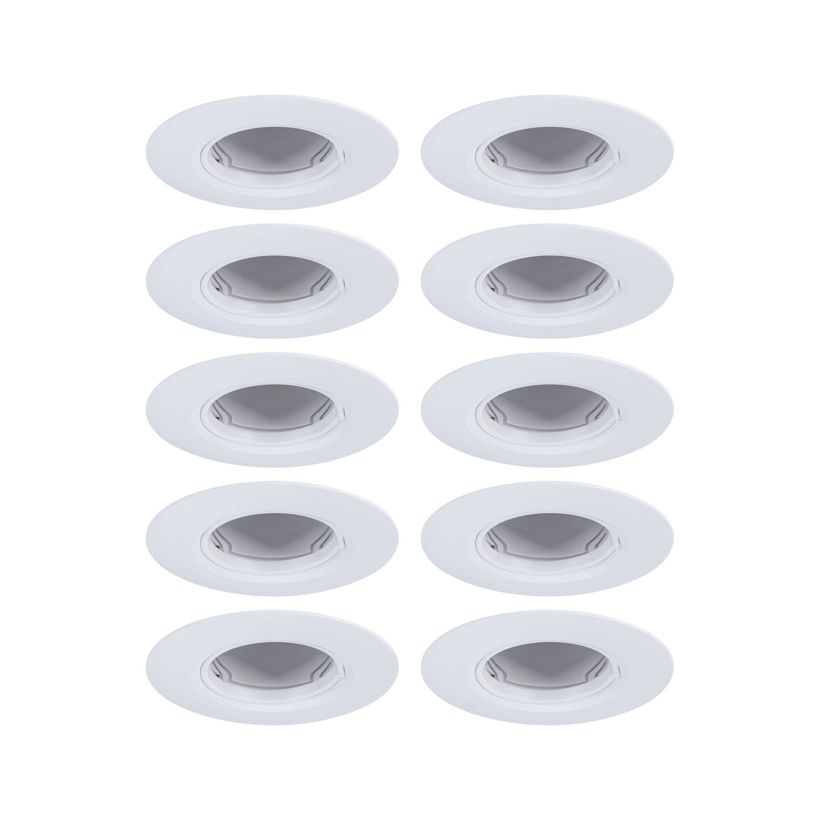 Spot encastré Pack de 10 fixe rond 90mm GU10 max. 10x10W 230V gradable Blanc