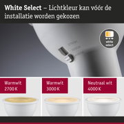 Witte LED-spot met instelbare lichtkleur van 2700K tot 4000K voor veelzijdige verlichting