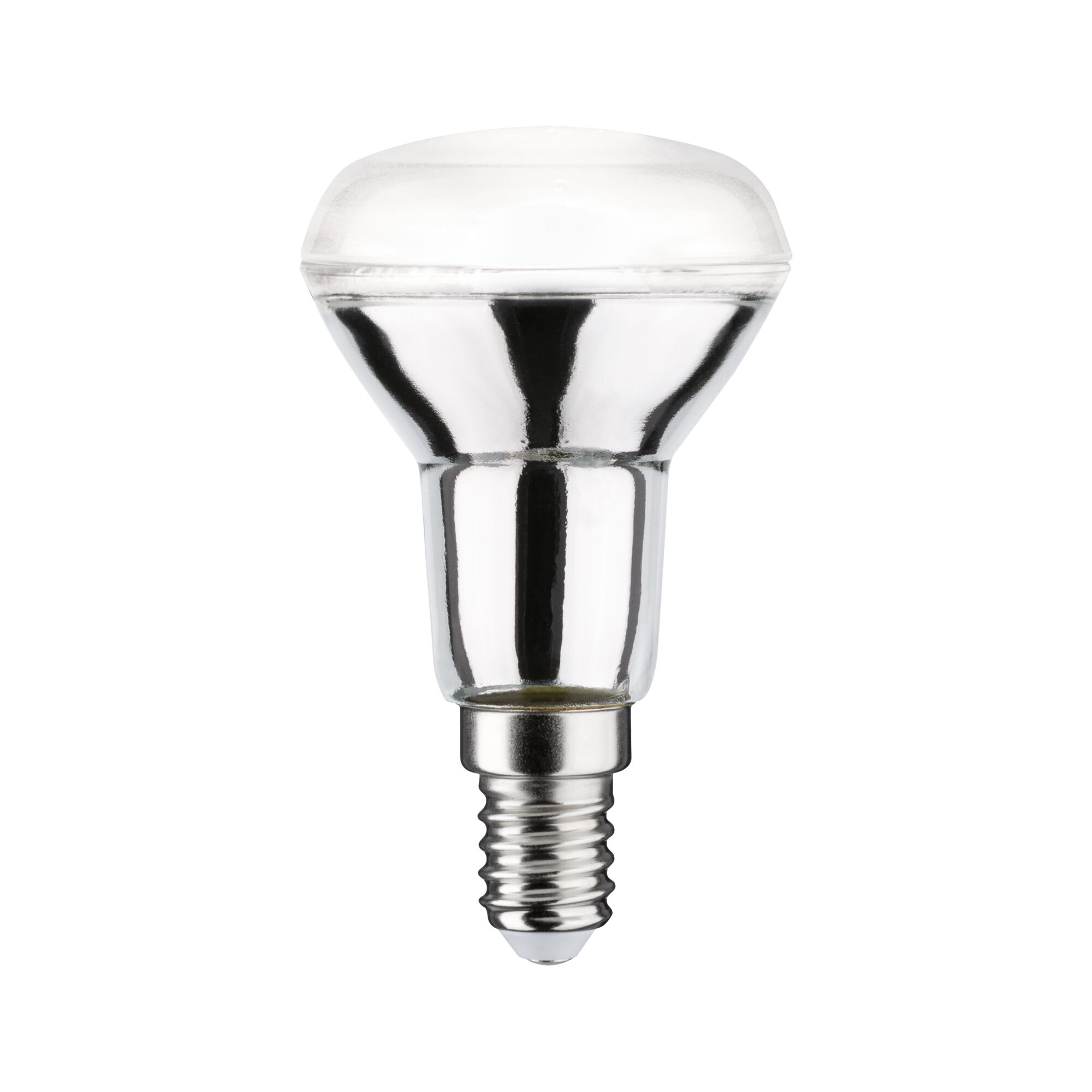 Reflector bulb with E14 base and silver finish for energy-efficient lighting solutions
