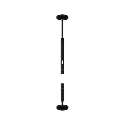 Support de plafond en métal noir pour éclairages LED au design minimaliste avec fonction de montage