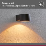 LED-wandarmatuur voor buiten Capea insectvriendelijk IP44 96x128mm 2200K 6W 550lm 230V 98° Antraciet Aluminium