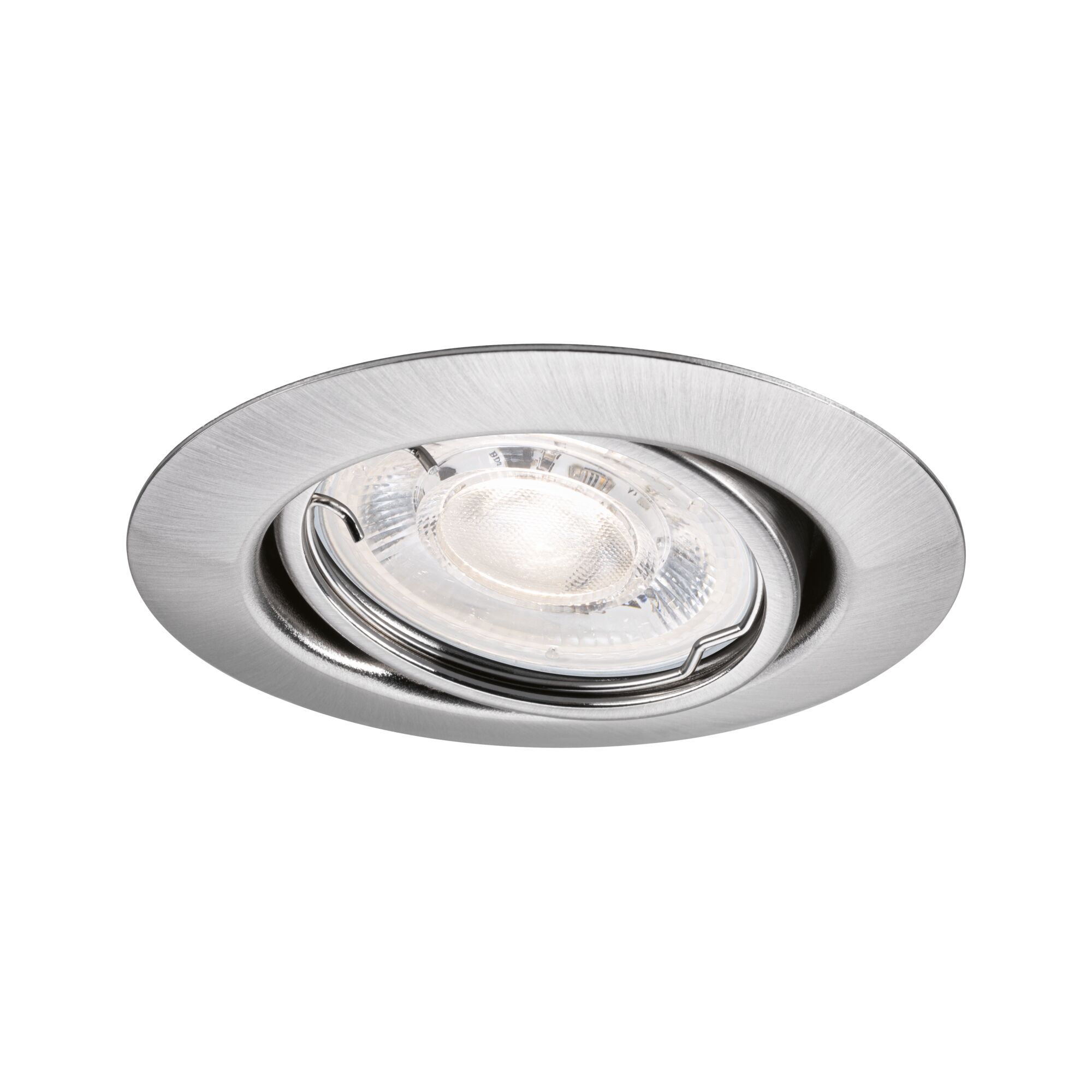 LED Einbauleuchte Base GU10 Flat schwenkbar 4W 400lm 230V 2700K Eisen gebürstet LED Einbauleuchte Base GU10 Flat schwenkbar 4W 400lm 230V 2700K Eisen gebürstet