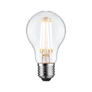 Klassische LED-Glühbirne mit transparentem Glas und E27-Fassung für energiesparende Beleuchtung