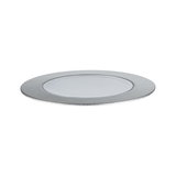 Rundes LED-Einbauleuchte mit gebürstetem Aluminiumrahmen in Silber für moderne Beleuchtung