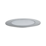 Ronde LED inbouwspot met geborsteld aluminium frame in zilver voor moderne verlichting