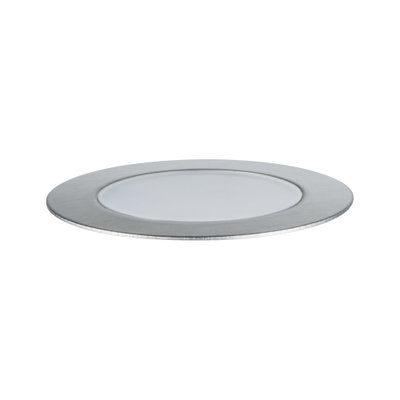 Ronde LED inbouwspot met geborsteld aluminium frame in zilver voor moderne verlichting