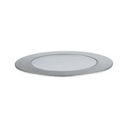 Rundes LED-Einbauleuchte mit gebürstetem Aluminiumrahmen in Silber für moderne Beleuchtung