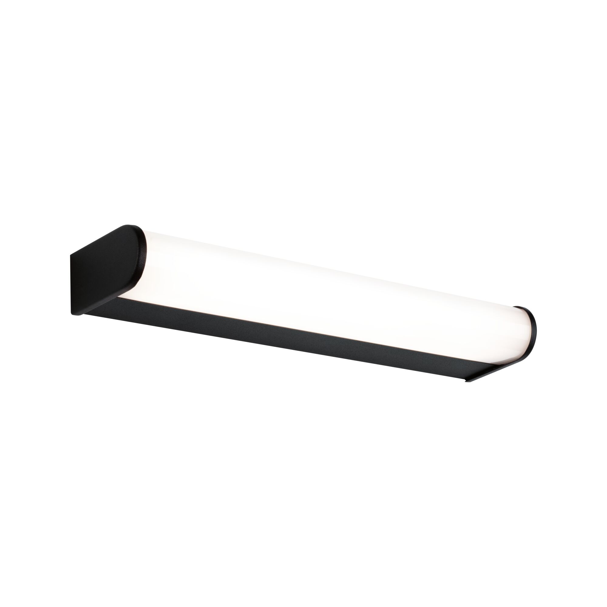 Applique murale LED noire avec diffuseur blanc en plastique pour éclairage intérieur moderne
