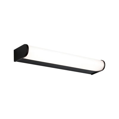 Applique murale LED noire avec diffuseur blanc en plastique pour éclairage intérieur moderne