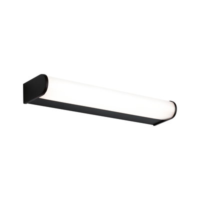 Applique murale LED noire avec diffuseur blanc en plastique pour éclairage intérieur moderne