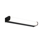 Schwarze LED-Wandleuchte mit weißem Diffusor aus Kunststoff für moderne Innenbeleuchtung
