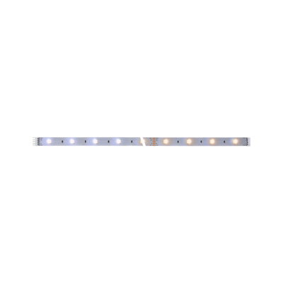 Bande LED avec LEDs blanc chaud et blanc froid sur support blanc pour éclairage polyvalent