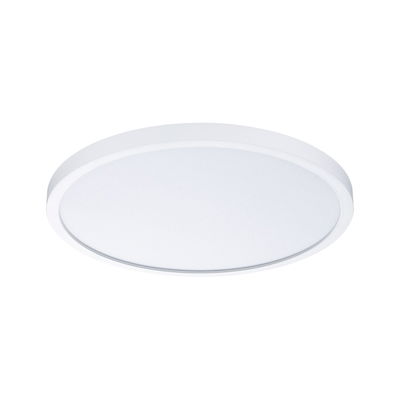 Round white LED ceiling light with matte plastic diffuser for modern room lighting