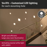 Modern LED wall lighting with neutral white 4000K light for bright stairwell and room illumination