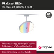 URail spot Hildor plafondlamp met kleurrijk licht en geheugenfunctie voor slimme bediening